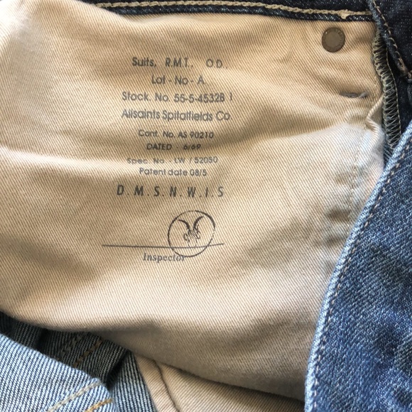 New All Saints Spitalfields Luger Cropper Runner twisted seam cropped denim jean - Picture 11 of 14